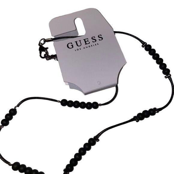 Guess Fashion necklace black goth cross religious adjustable costume $29 retail - Picture 2 of 5